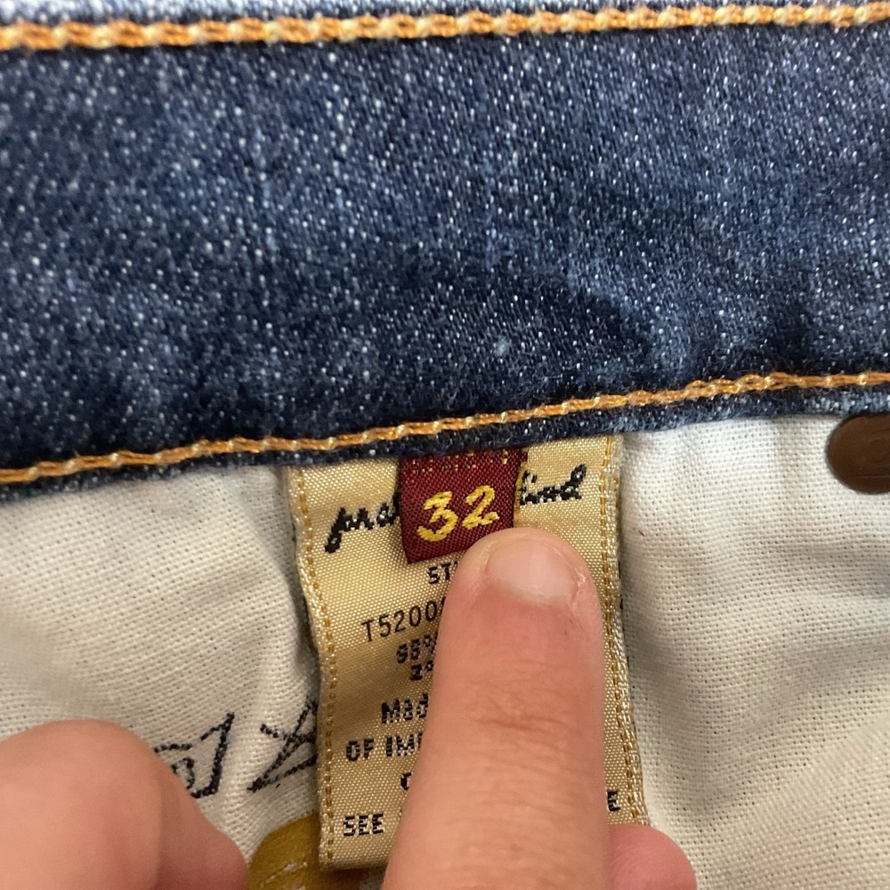 VTG Seven 7 For All Mankind Bootcut Western Rugged Jeans 32 x 26 Blue Dark Wash - Picture 10 of 16
